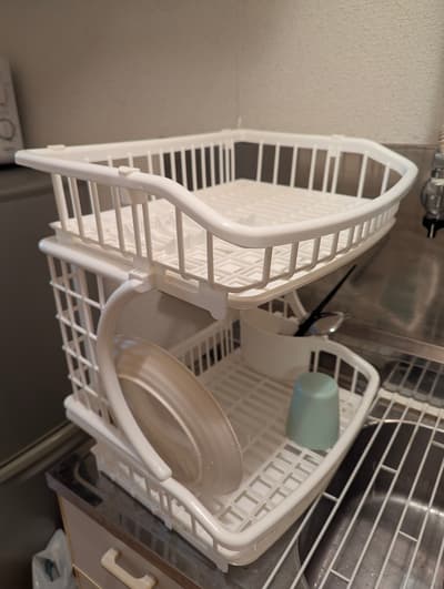 Dish drying rack set 2-tier